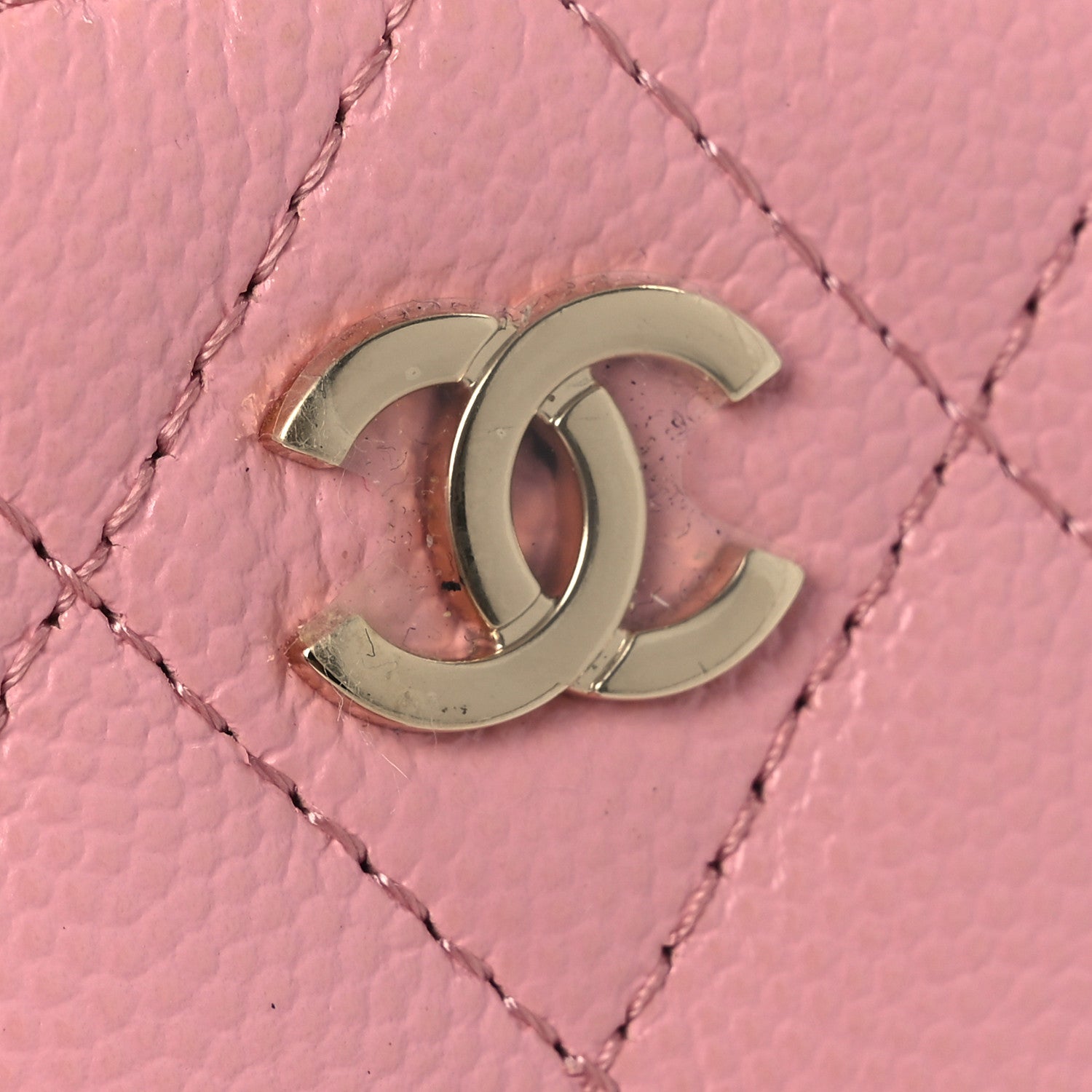 Chanel Caviar Quilted Small Vertical Coco Beauty Vanity Case With Chain Light Pink 12 of 12