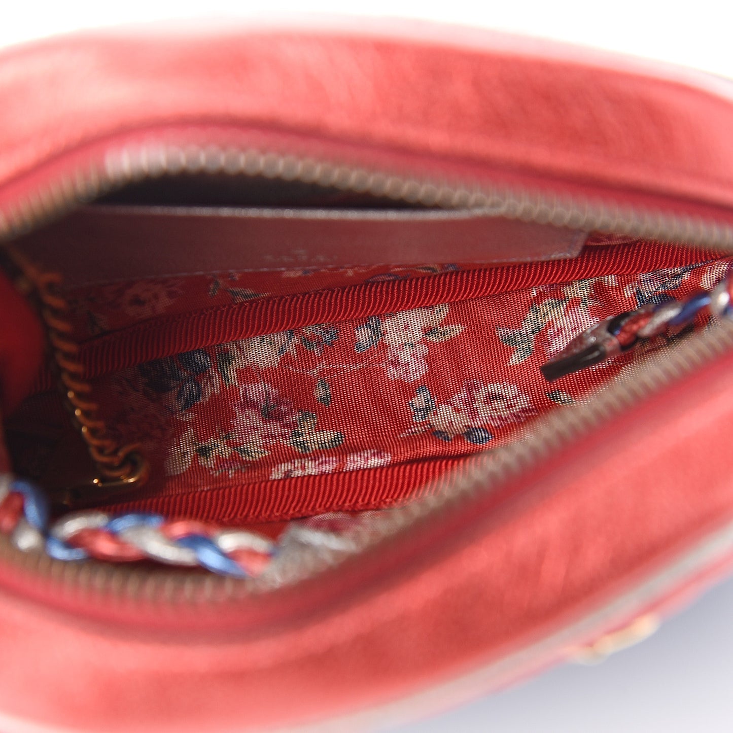 Laminated Nappa Trapuntata Mini Zumi Dome Shoulder Bag Rosso Marine Argento