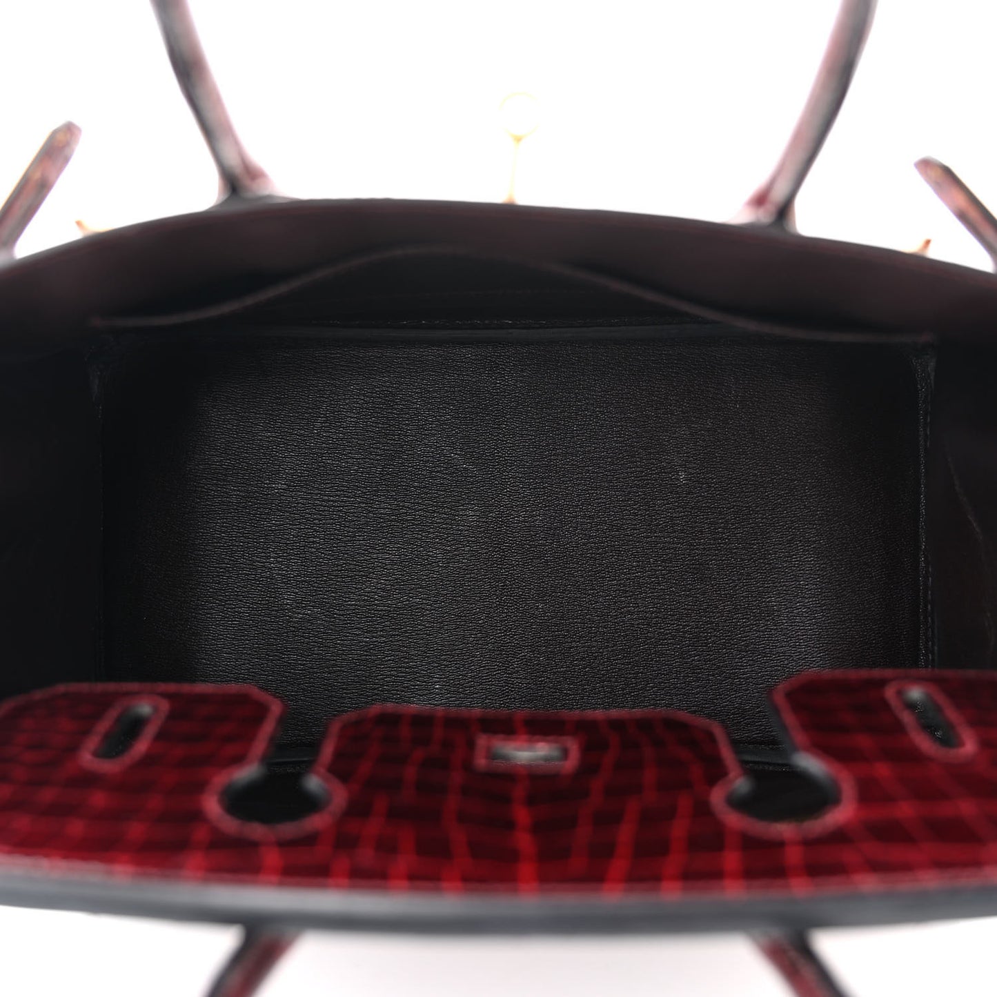 Shiny Porosus Crocodile Birkin 30 Bordeaux