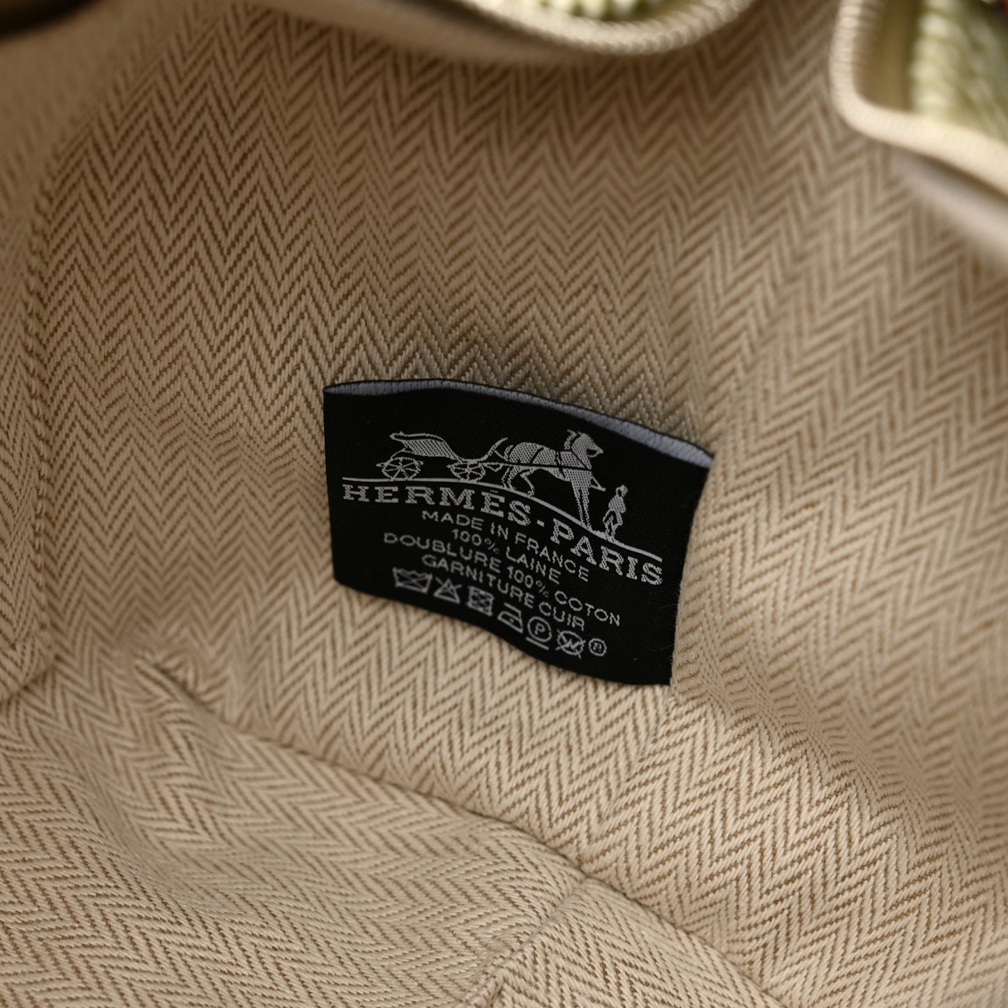 Wool Small Bride-A-Brac H Natte Pouch Vert Foret