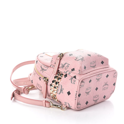 MCM Visetos Side Stud X-Mini Stark Bebe Boo Backpack Soft Pink 4 of 9