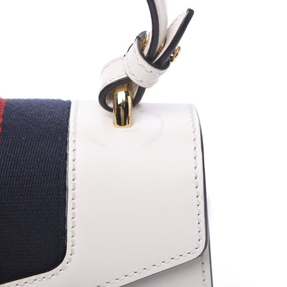 Gucci Calfskin Mini Sylvie Top Handle Bag White 10 of 12