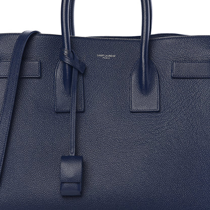 Saint Laurent Grained Calfskin Small Sac De Jour Navy 8 of 11