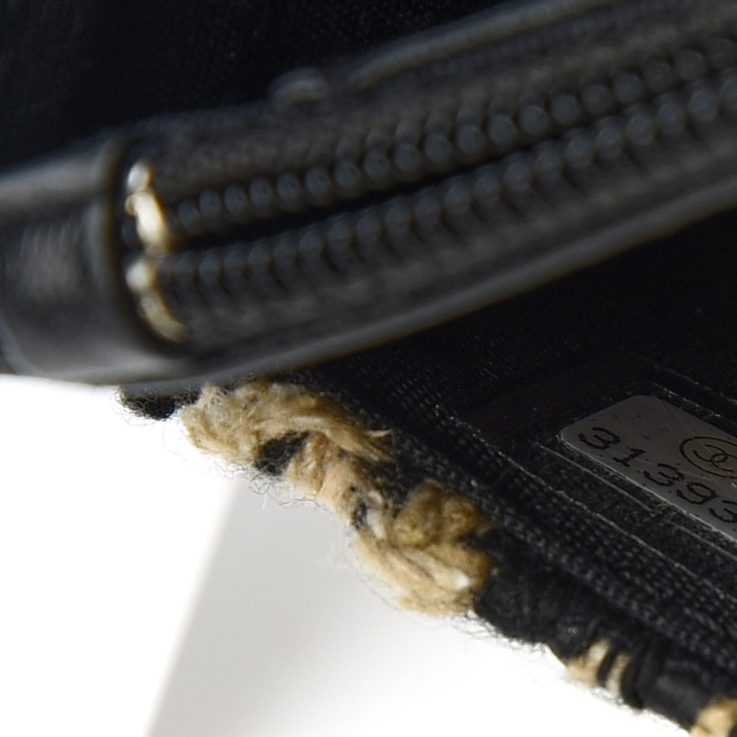 Tweed Quilted Chanel 19 Wallet On Chain WOC Black Beige