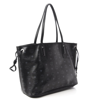 MCM Visetos Medium Liz Reversible Shopper Tote Black 3 of 16
