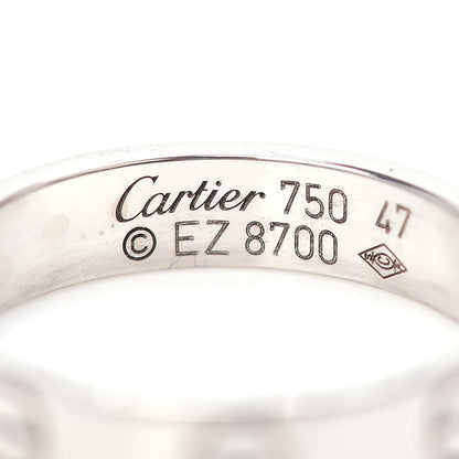 Cartier 18K White Gold 3.5mm LOVE Wedding Band Ring 47 4 4 of 4