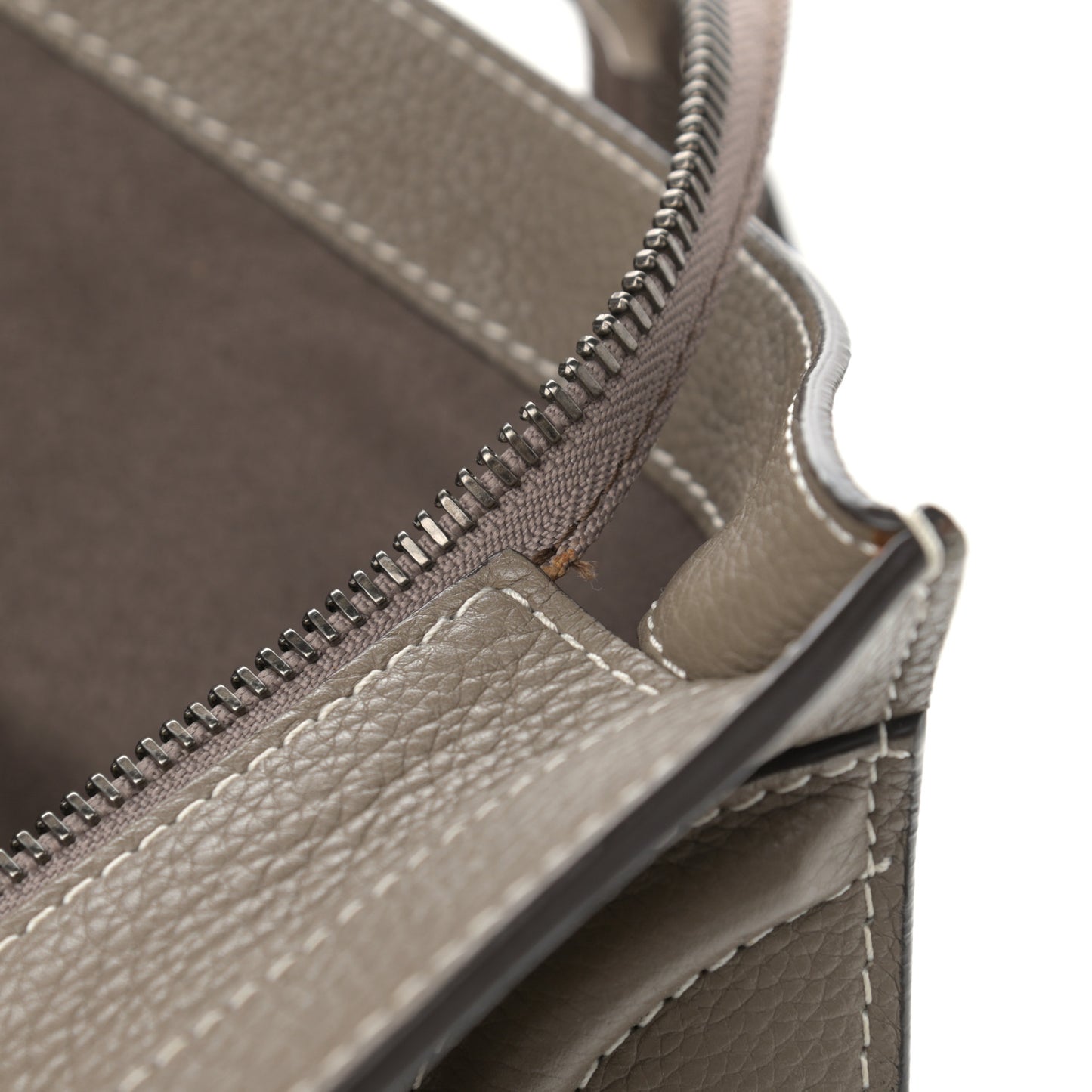 Drummed Calfskin Mini Luggage Souris