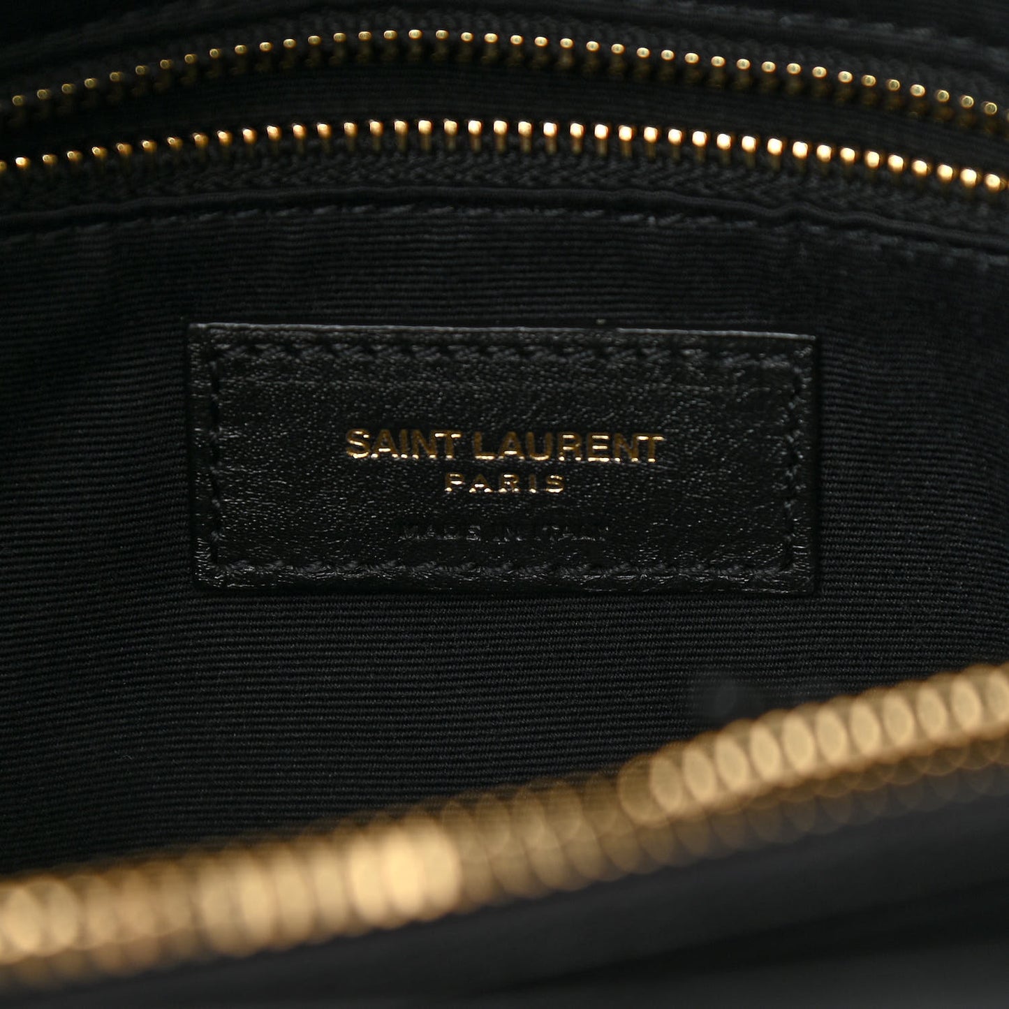 Suede Y Quilted Monogram Medium Loulou Chain Satchel Black