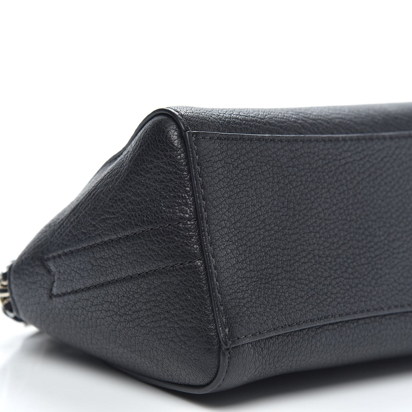 Sugar Goatskin Small Antigona Beauty Wristlet Black