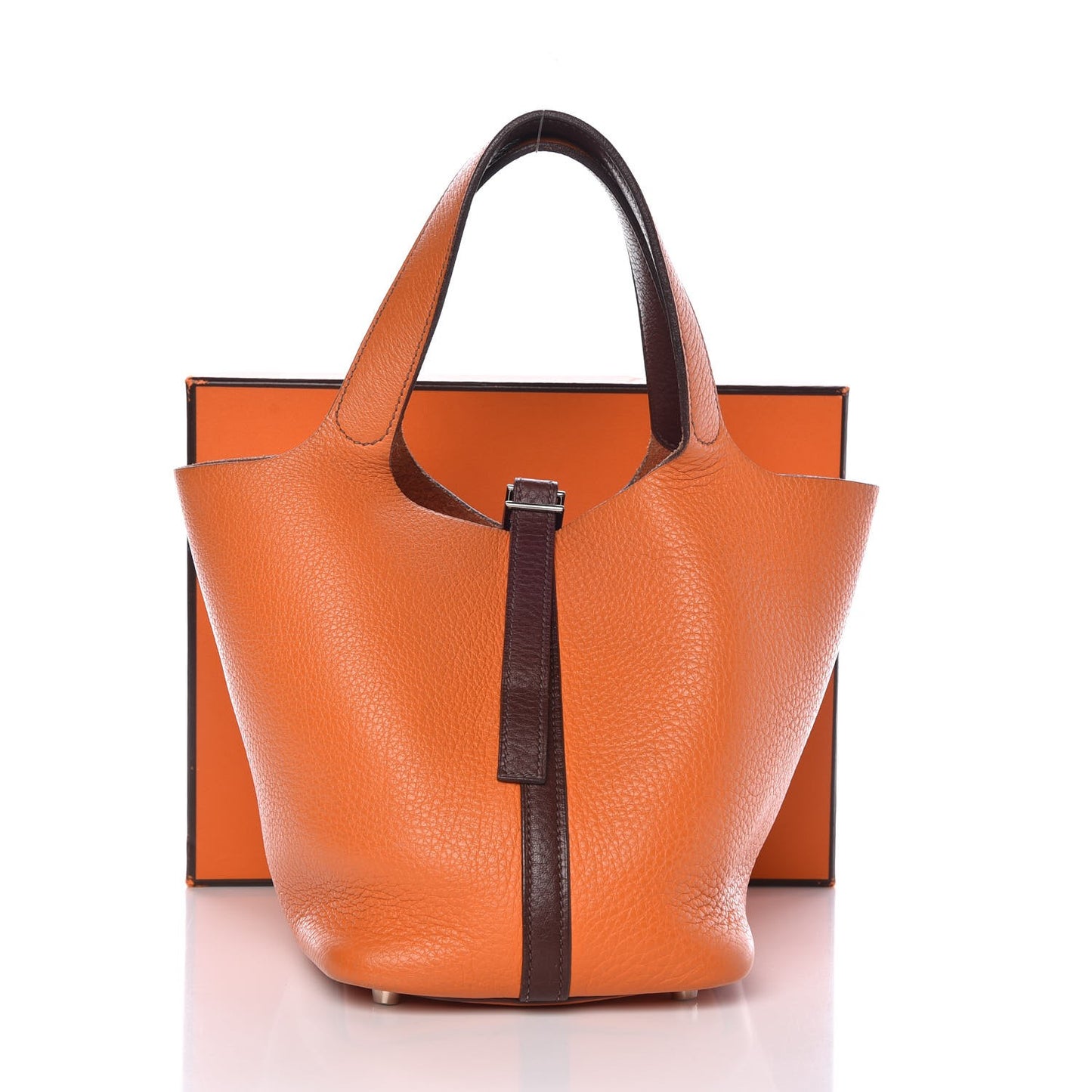 Taurillon Clemence Picotin 18 PM Orange H Havane