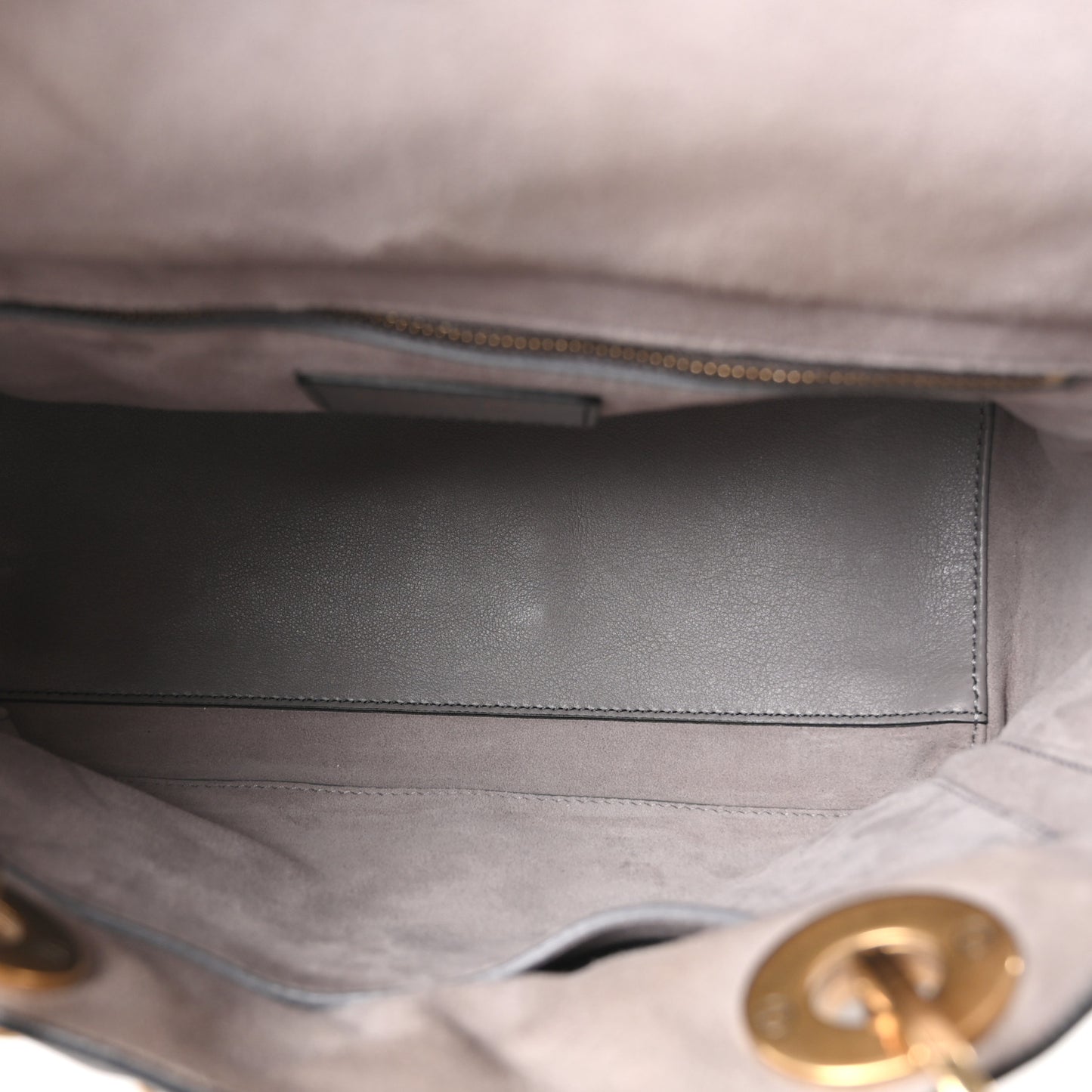 Calfskin Cannage Studded Medium Supple Lady Dior Grey
