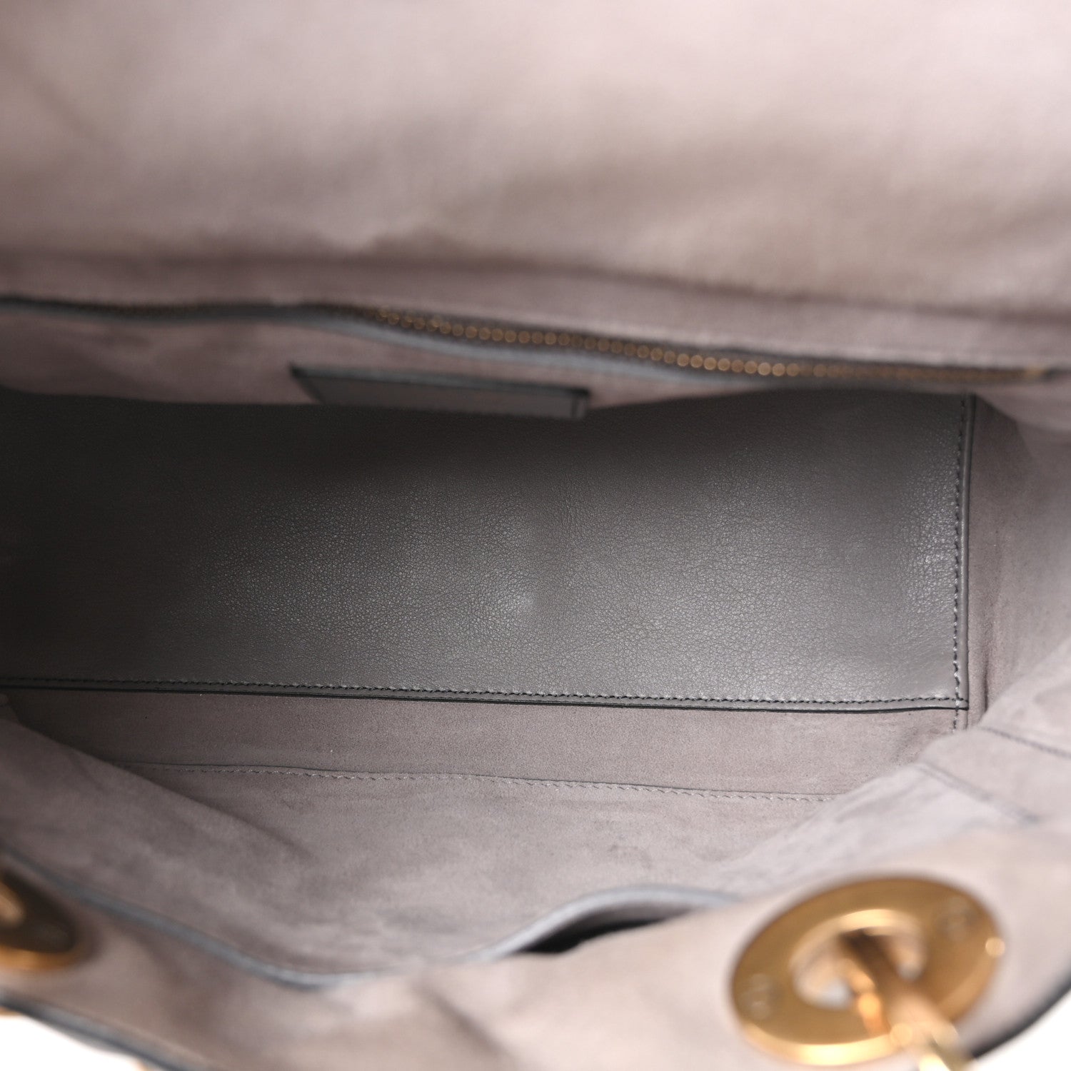 Christian Dior Calfskin Cannage Studded Medium Supple Lady Dior Grey 5 of 10