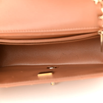 Chanel Lambskin Quilted Mini Rectangular Flap Brown 5 of 11