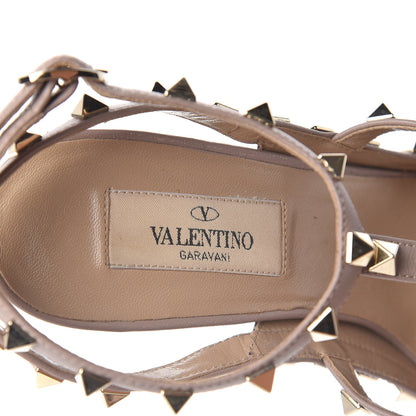 Valentino Garavani Patent Rockstud Ankle Strap Pumps 38 Purple Poudre 10 of 10