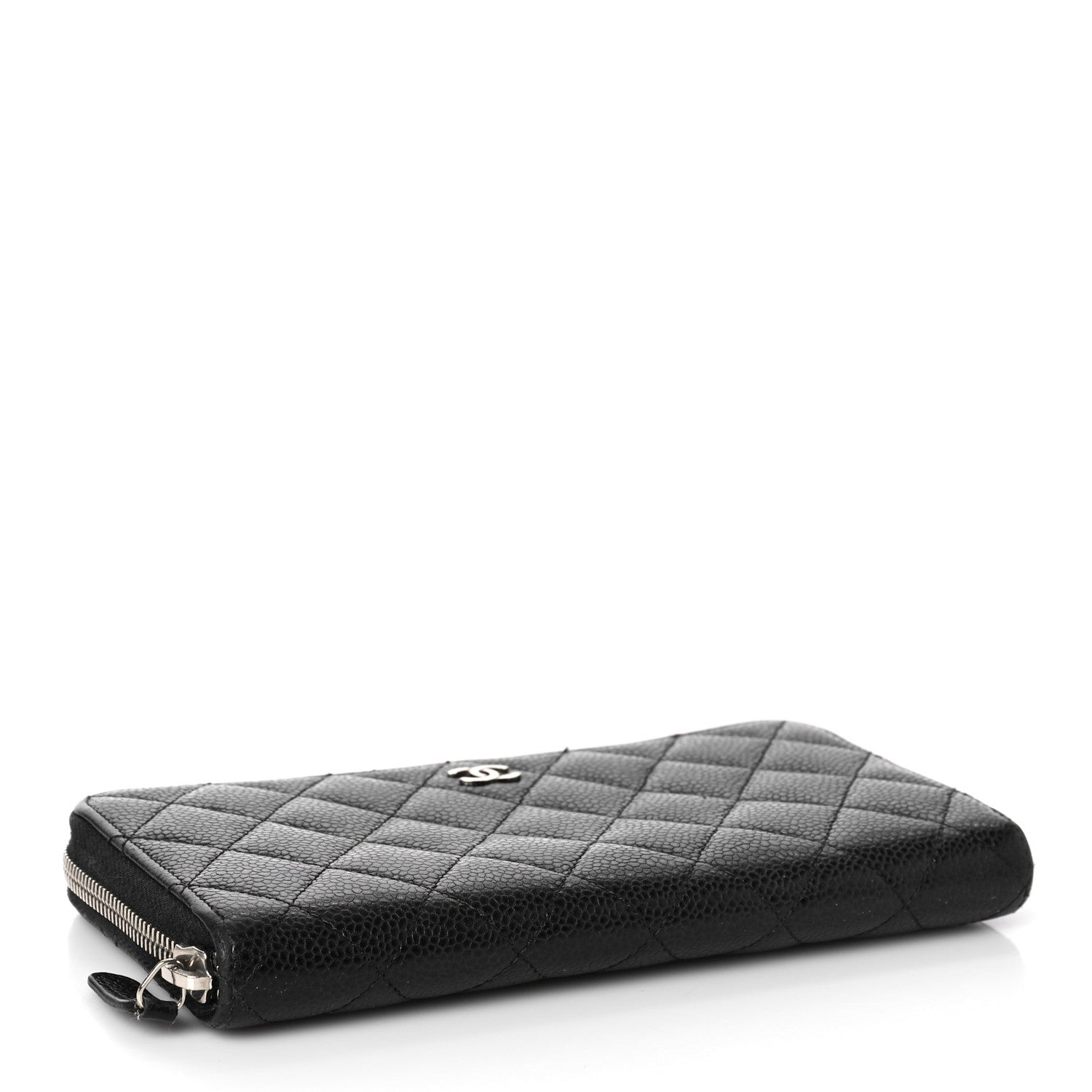 Chanel Caviar Quilted Large Gusset Zip Around Wallet Black 4 of 9