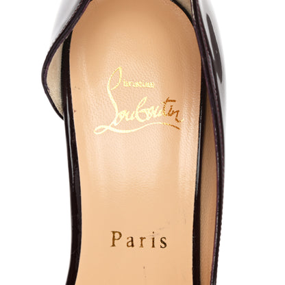 Christian Louboutin Patent Iriza 70 Pumps 37.5 Lie De Vin 7 of 14