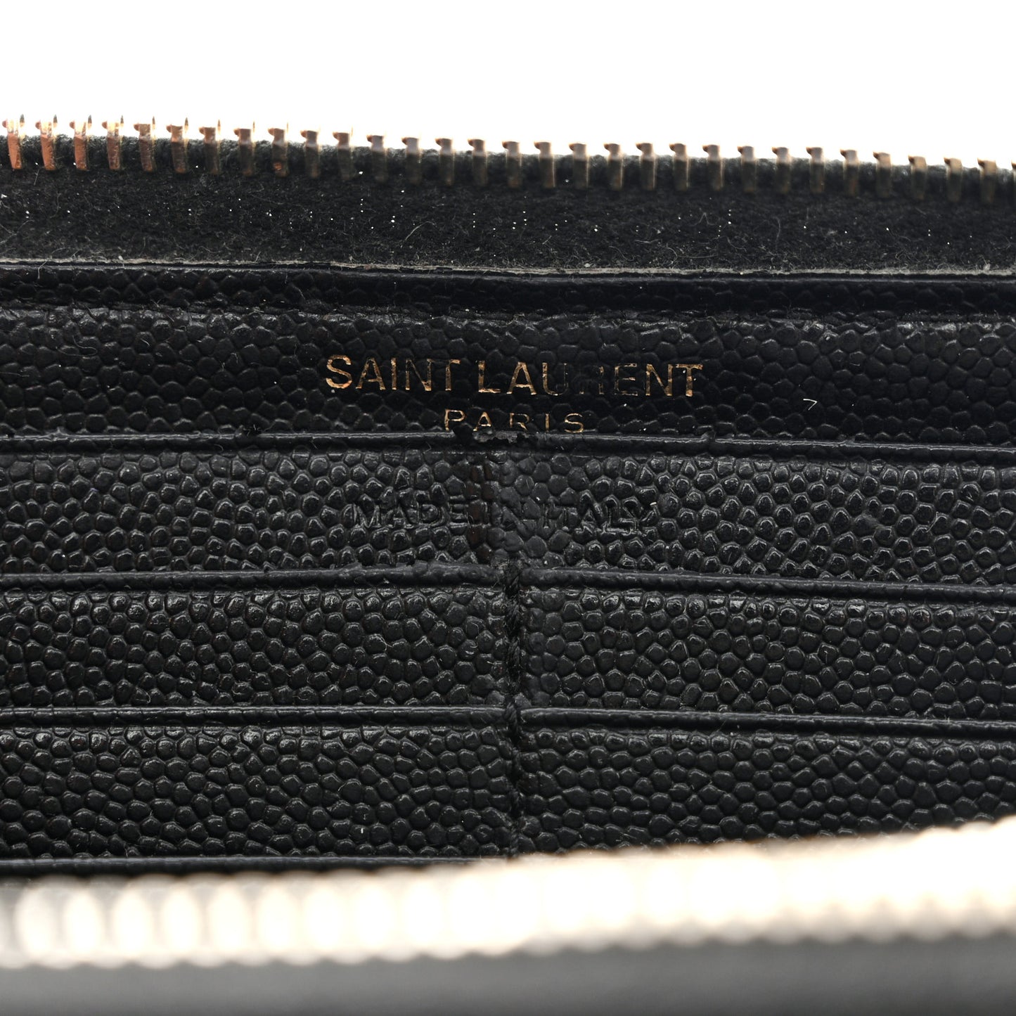 Grain De Poudre Matelasse Chevron Monogram Zip Around Wallet Black