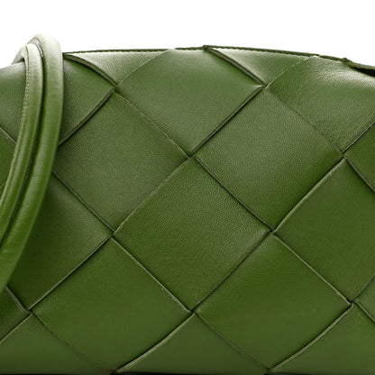 Bottega Veneta Lambskin Maxi Intreccio Small Cassette Camera Bag Avocado 7 of 9