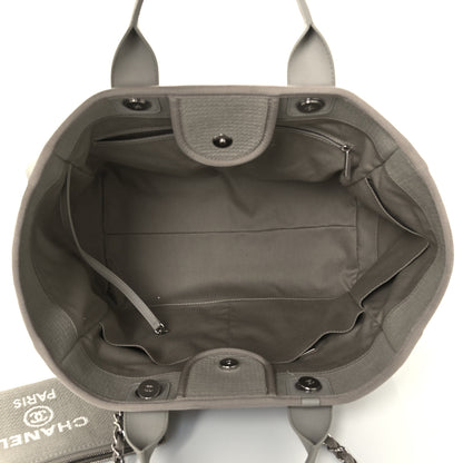 Chanel Mixed Fibers Medium Deauville Tote Grey 8 of 11
