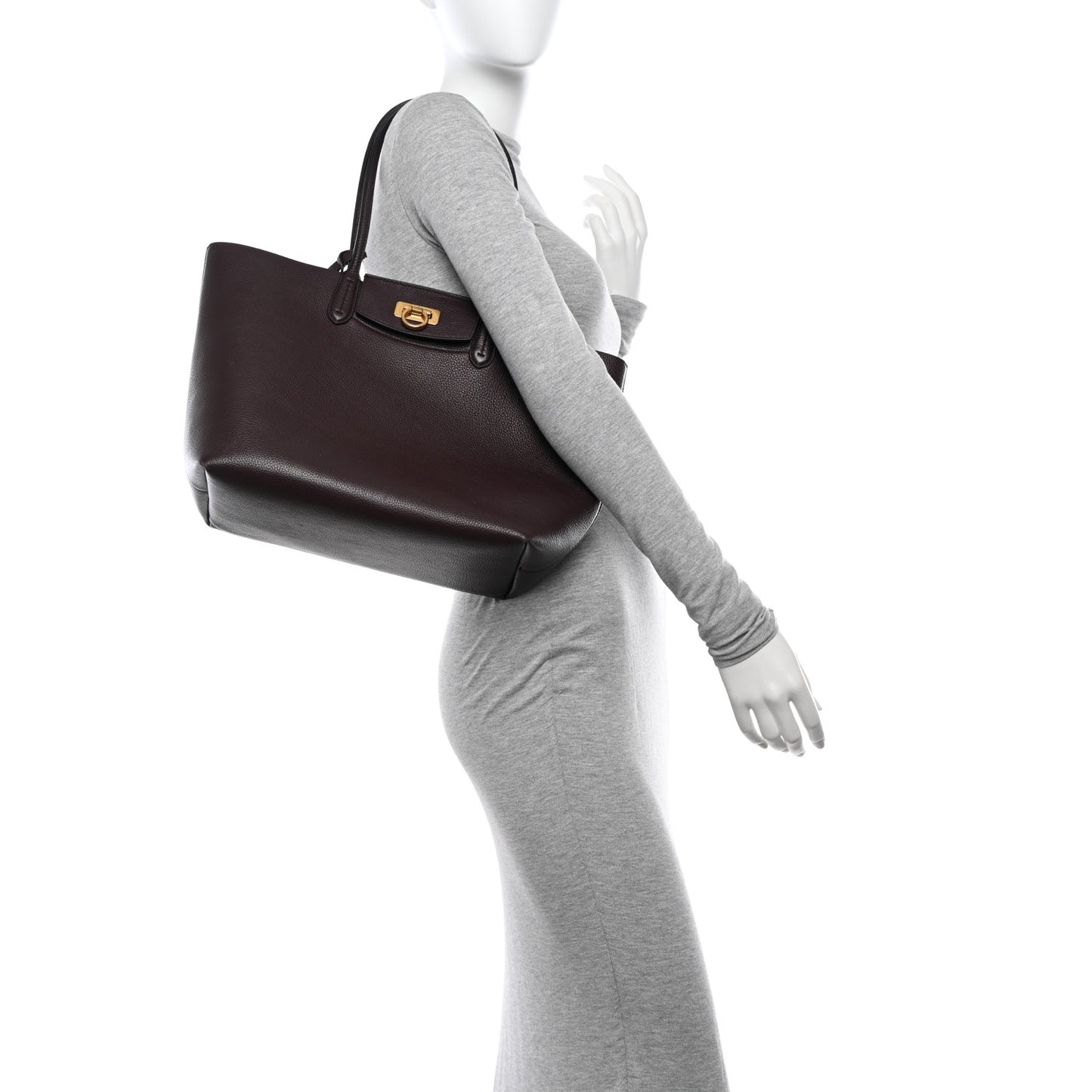 Calfskin Travel Tote Burgundy
