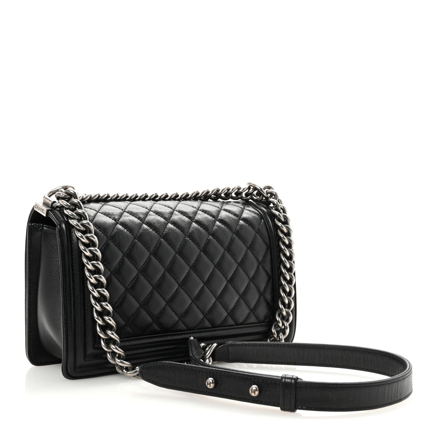 Chanel Caviar Quilted Medium Boy Flap Black 3 of 10