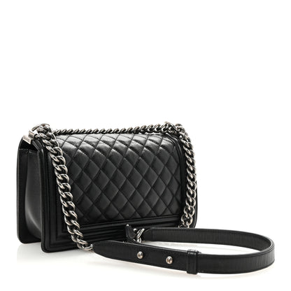 Chanel Caviar Quilted Medium Boy Flap Black 3 of 10