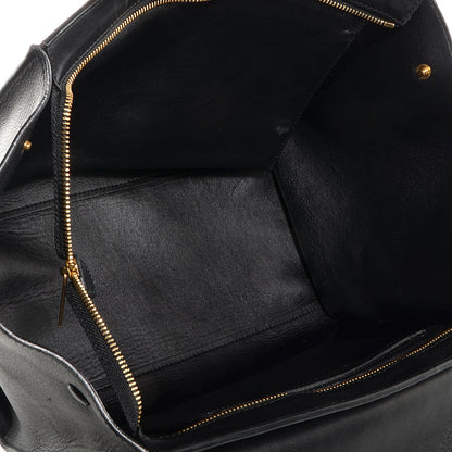 Celine Crocodile Embossed Medium Trapeze Black 5 of 9