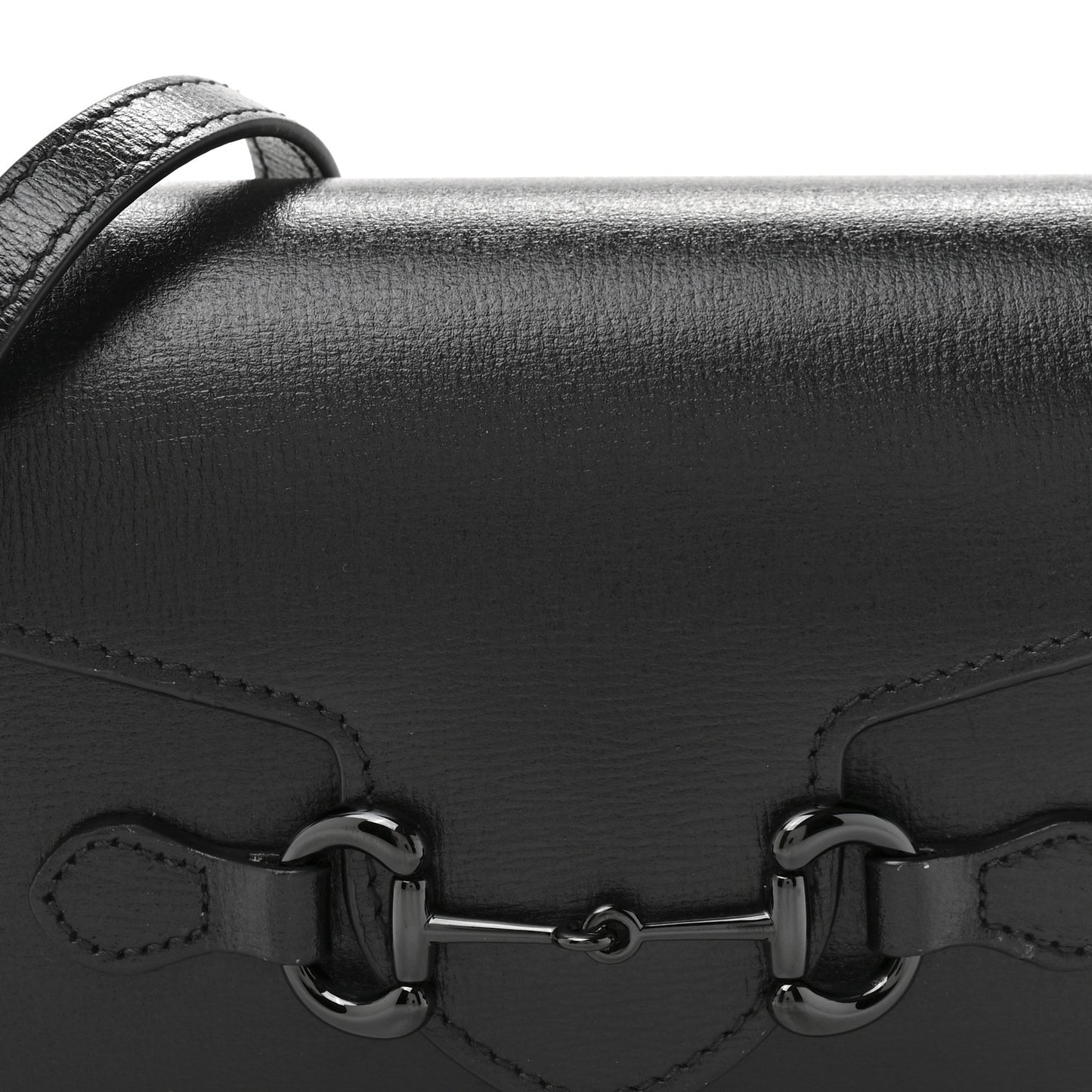 Azalea Calfskin Monochrome Mini Horsebit 1955 Shoulder Bag Black