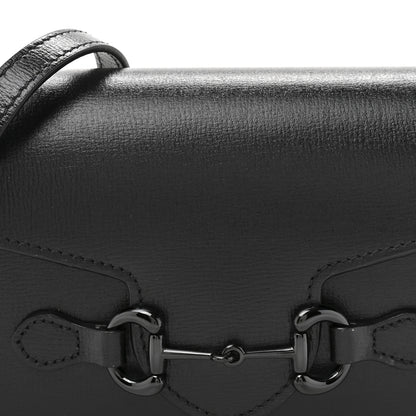 Gucci Azalea Calfskin Monochrome Mini Horsebit 1955 Shoulder Bag Black 8 of 12