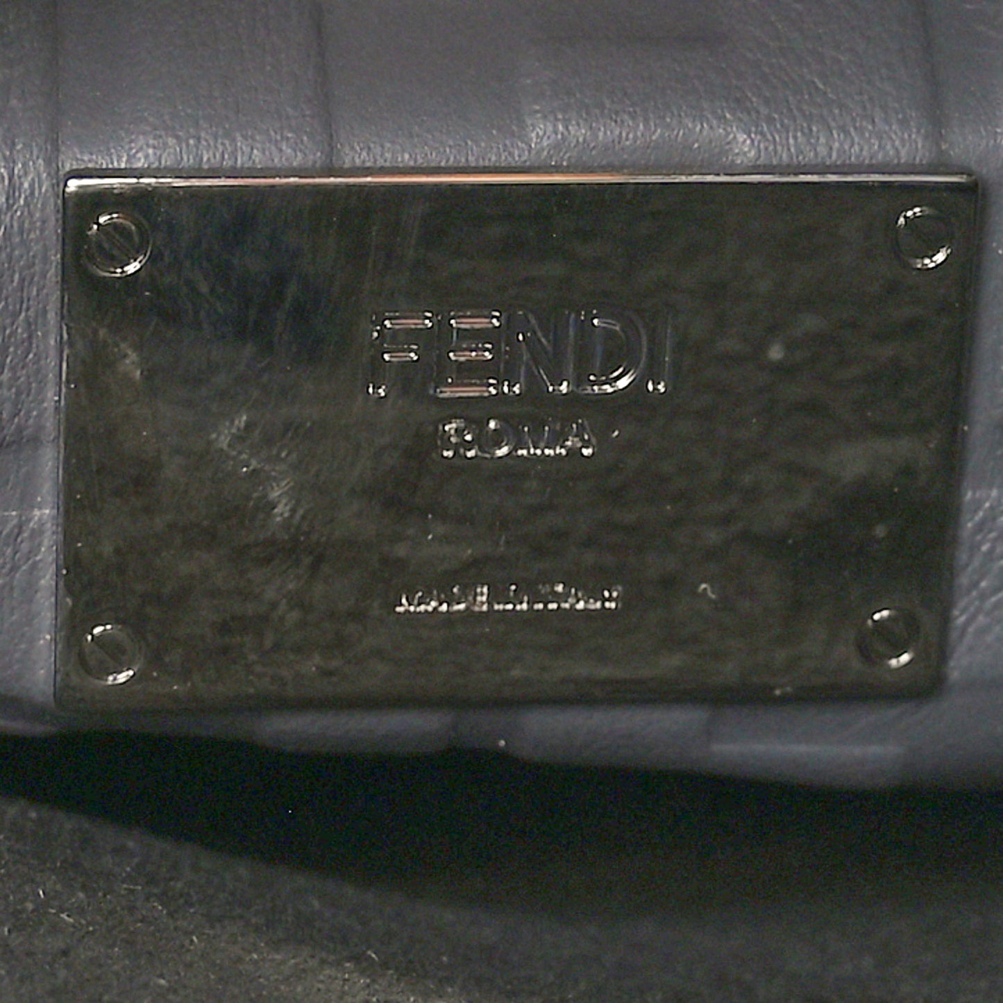 Vitello Grace FF 1974 Embossed Large Peekaboo Iconic Fit Satchel Anthracite