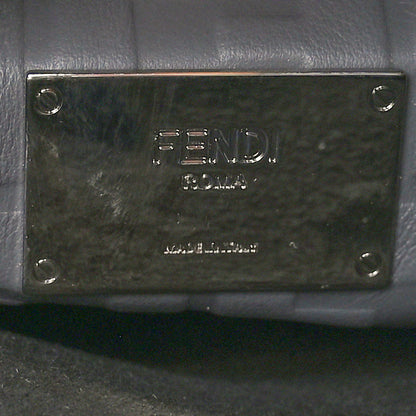 Fendi Vitello Grace FF 1974 Embossed Large Peekaboo Iconic Fit Satchel Anthracite 6 of 10