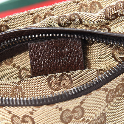 Gucci GG Monogram Web Double Pocket Belt Bag Dark Brown 6 of 9