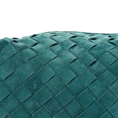 Bottega Veneta Suede Intrecciato Teen Jodie Hobo Petroleum Blue 8 of 10