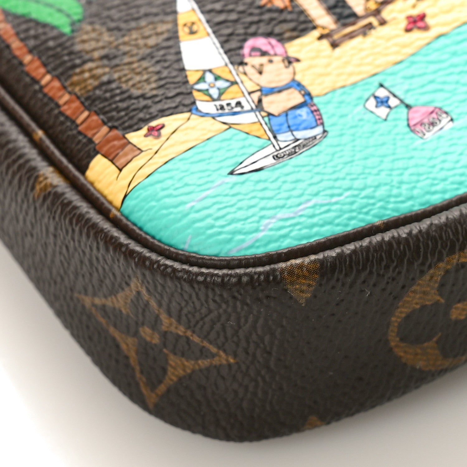 Louis Vuitton Monogram 2023 Christmas Animation Sailing Pochette Accessories Dragon Fruit Pink 7 of 10