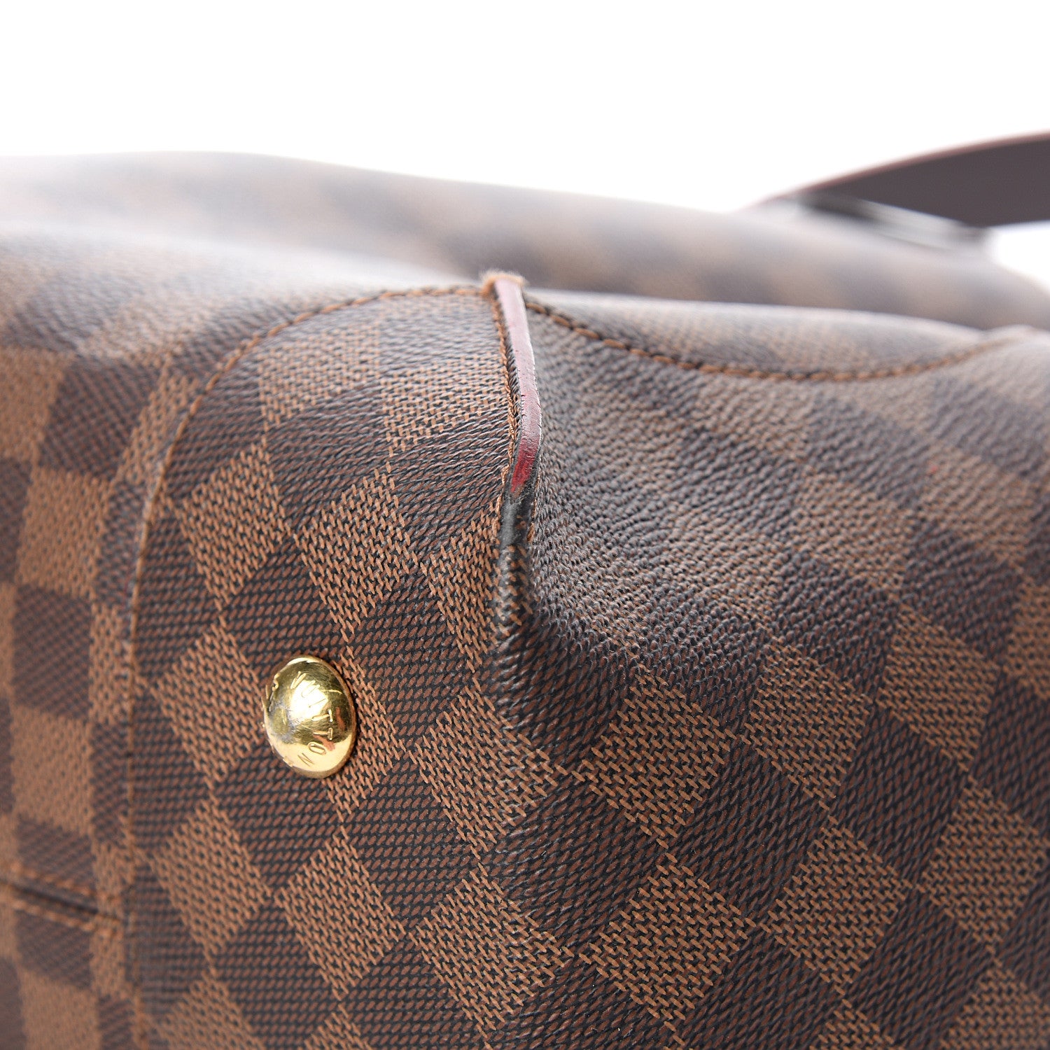 Louis Vuitton Damier Ebene Caissa Hobo Cherry 10 of 15