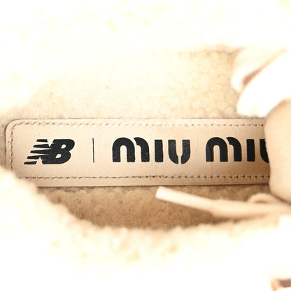 Miu Miu X NEW BALANCE Suede Shearling 530 SL Sneakers 37 Ecru 8 of 9