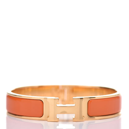Hermes Enamel Narrow Clic Clac H Bracelet PM Orange 1 of 7