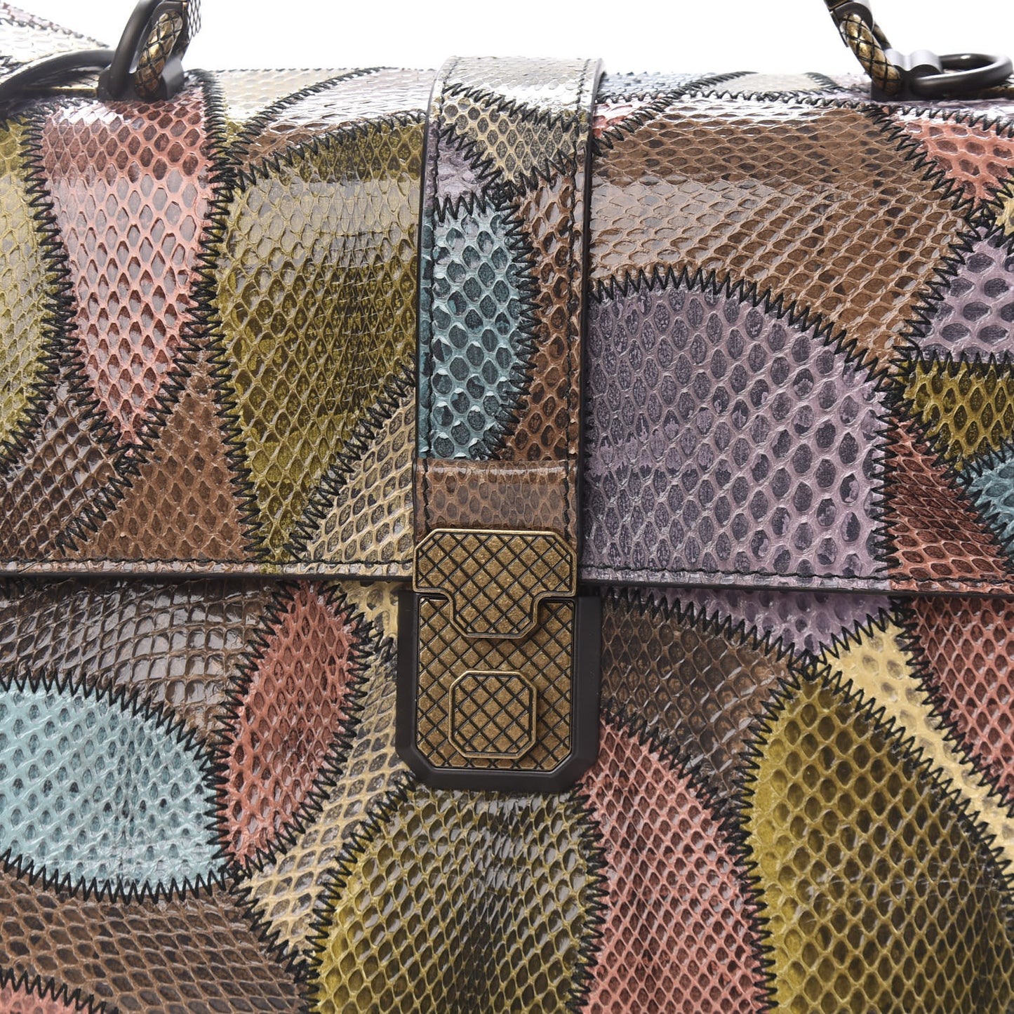 Ayers Patchwork Medium Piazza Bag Multicolor