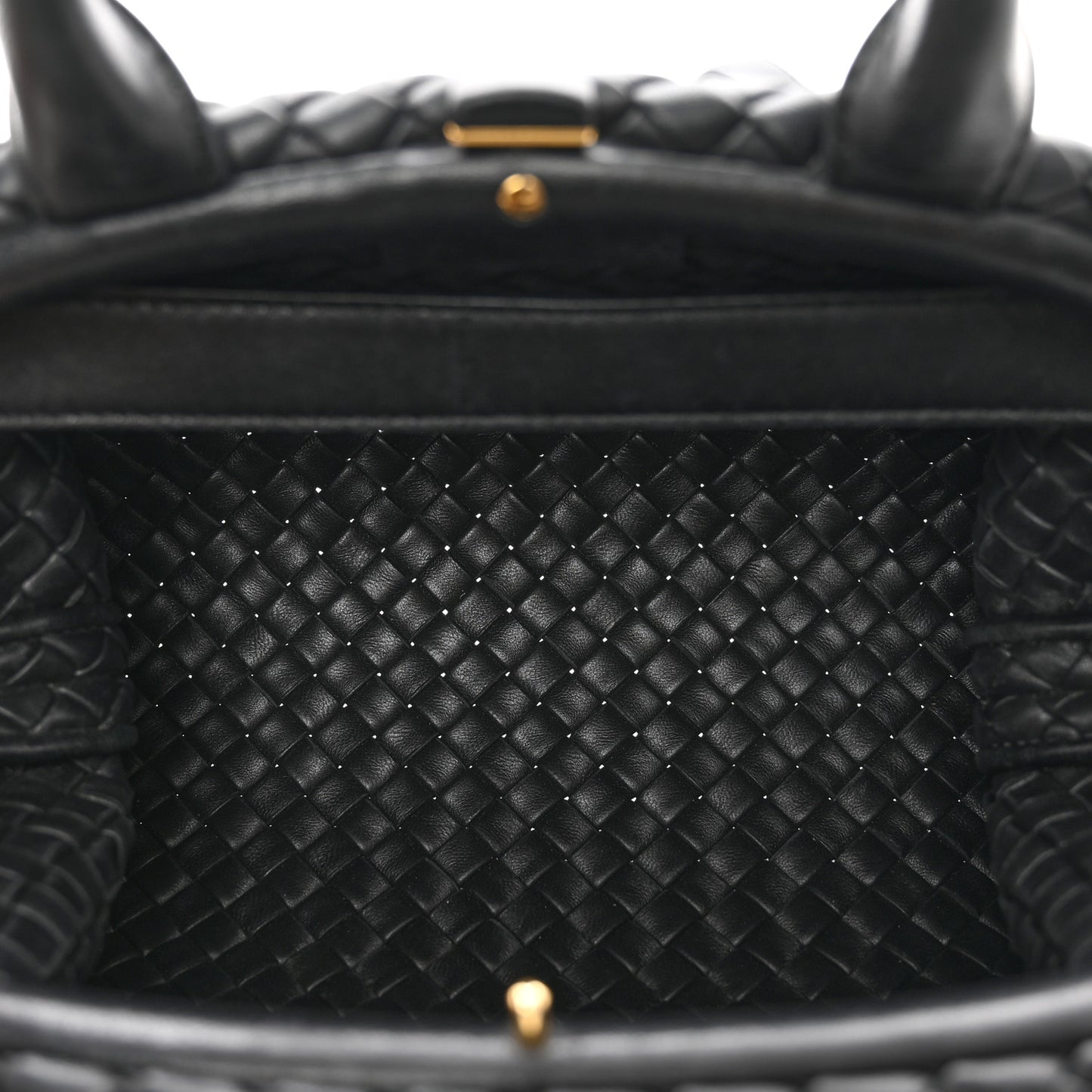 Nappa Intrecciato Small Padded The Handle Black