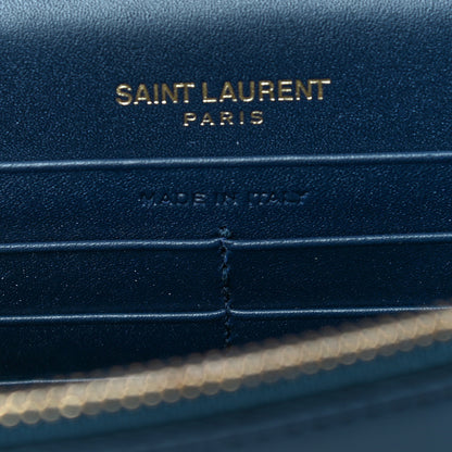 Saint Laurent Smooth Calfskin Classic Monogram Kate Tassel Chain Wallet Marine 7 of 14