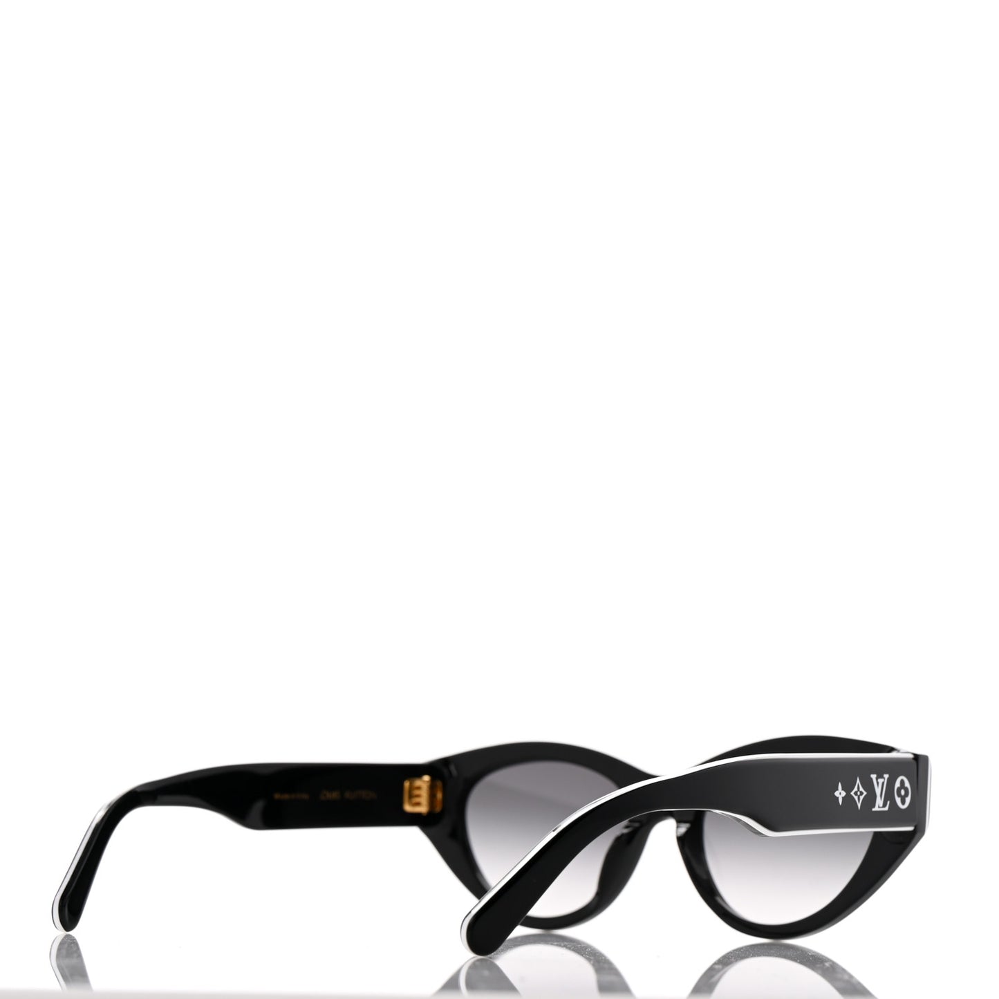 Acetate LV Line Cat Eye Sunglasses Z2686U Black