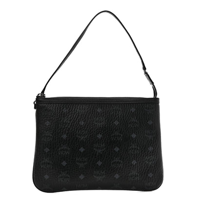 MCM Visetos Liz Shopper Tote Pouch Black 1 of 6