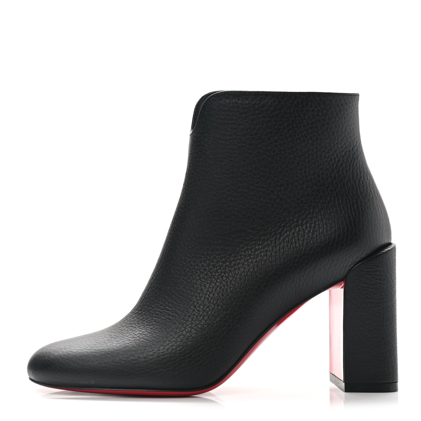 Pebbled Calfskin Castarika 85 Desert Ankle Boots 36.5 Black