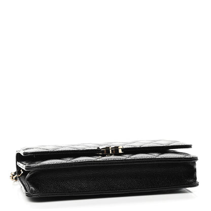 Chanel Caviar Quilted Wallet On Chain WOC Black 3 of 9