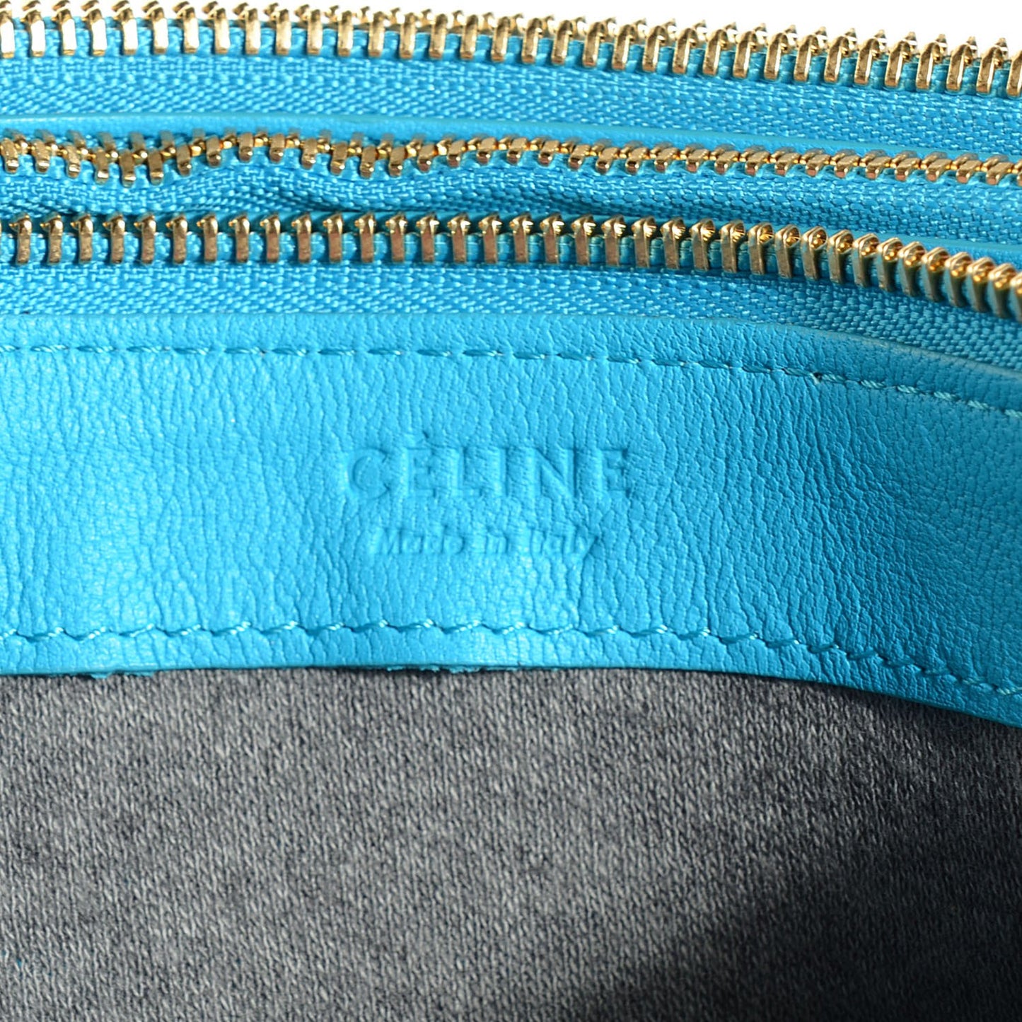 Lambskin Large Trio Crossbody Bag Turquoise