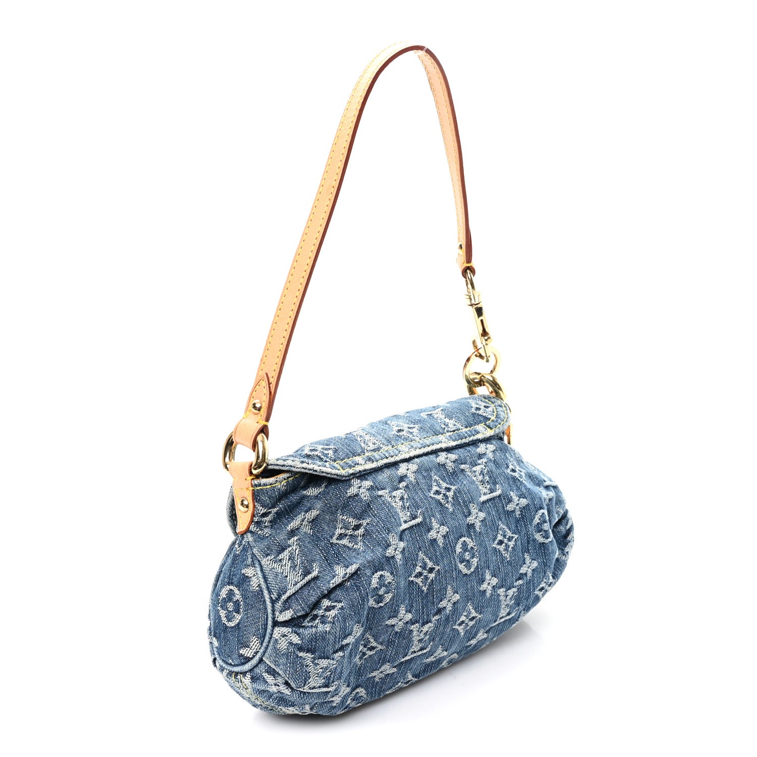 Louis Vuitton Monogram Denim Mini Pleaty Blue 3 of 9