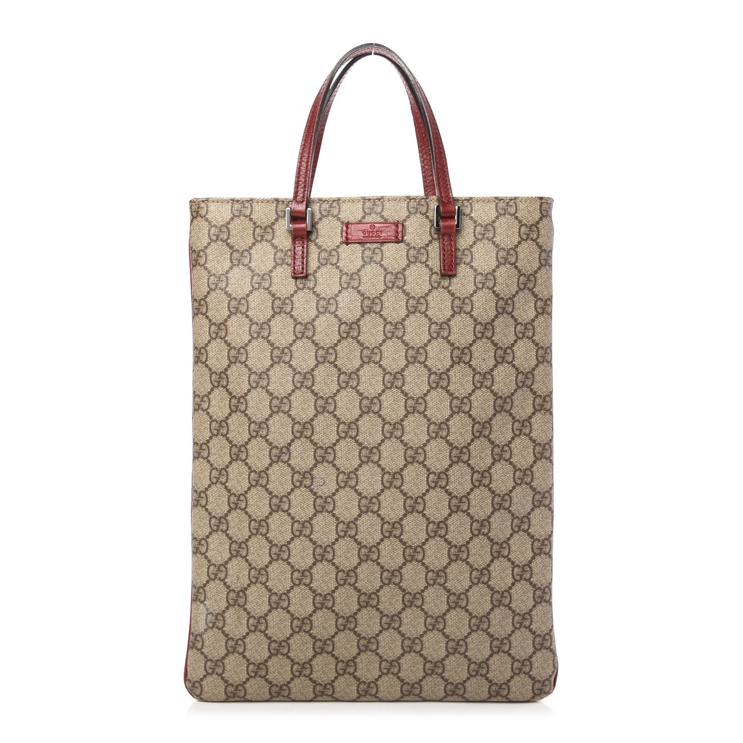 GG Plus Monogram Vertical Tote Red