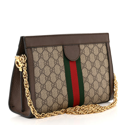 Gucci GG Supreme Monogram Web Small Ophidia Chain Shoulder Bag Brown 3 of 13