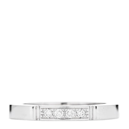 Cartier 18K White Gold Diamond Maillon Panthere Wedding Band Ring 47 4 1 of 5