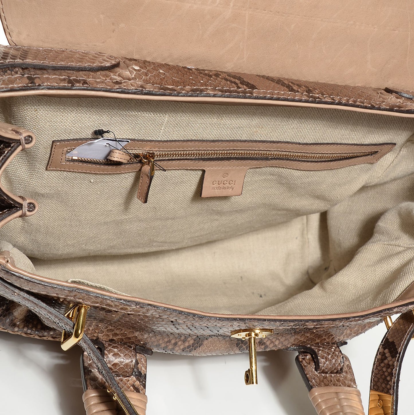 Python Leather Handmade Large Top Handle Bag